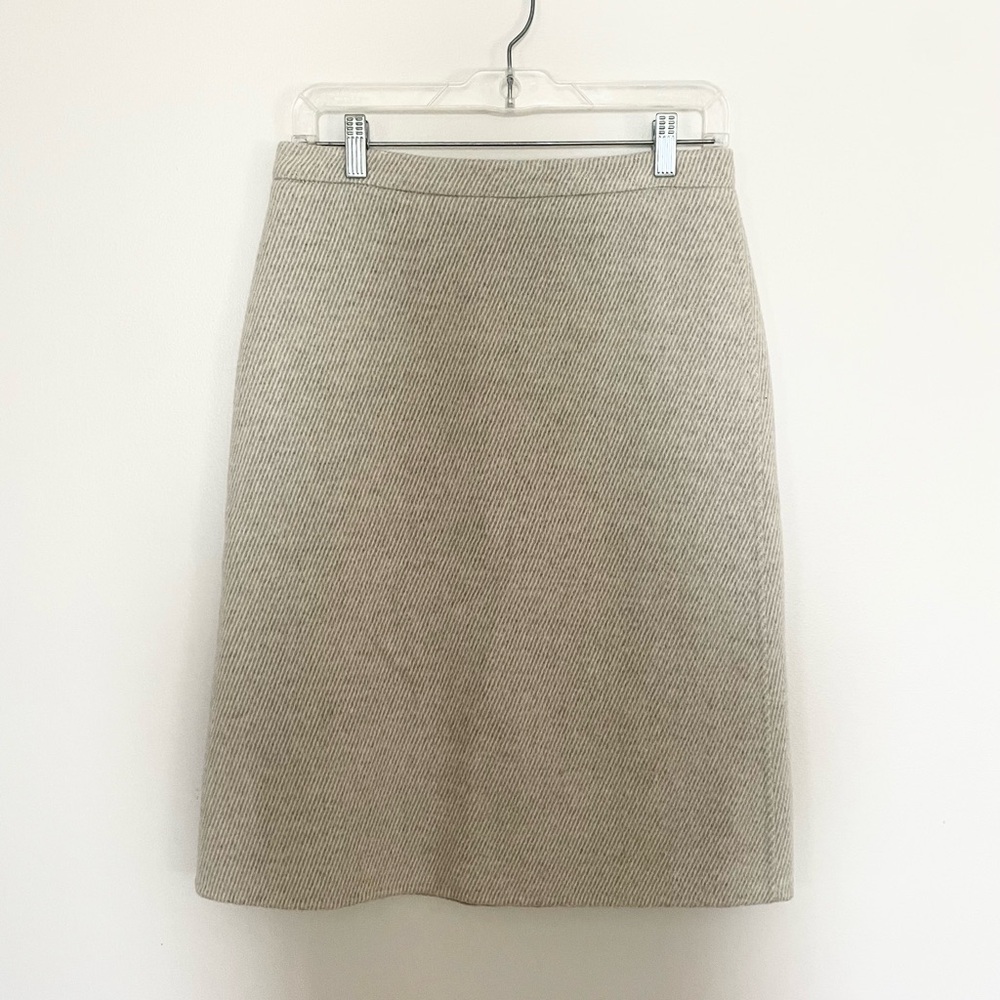 Wool Blend Pencil Skirt